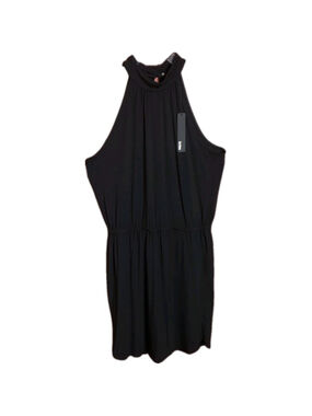 Krisa Black Blouson Halter Dress Womens M NWT LBD Cocktail Party